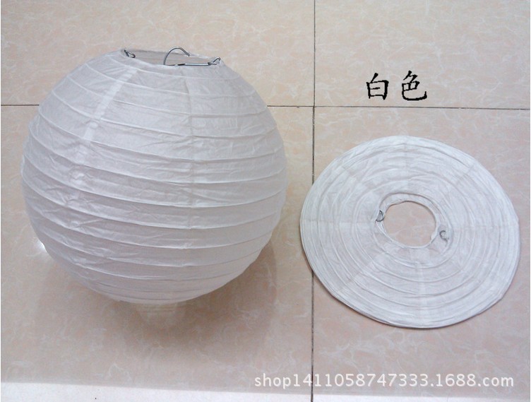 Wholesale white paper lanterns for the Mid-Autumn and Spring Festival, folding, handcrafted round paper lanterns, wedding and festive decorations pic 66