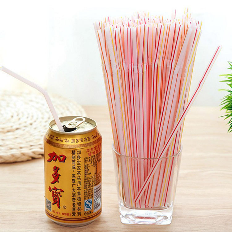 Disposable colored elbow plastic 100-piece straws that can be bent and lengthened for juice drinks, milk tea and soy milk pic 7