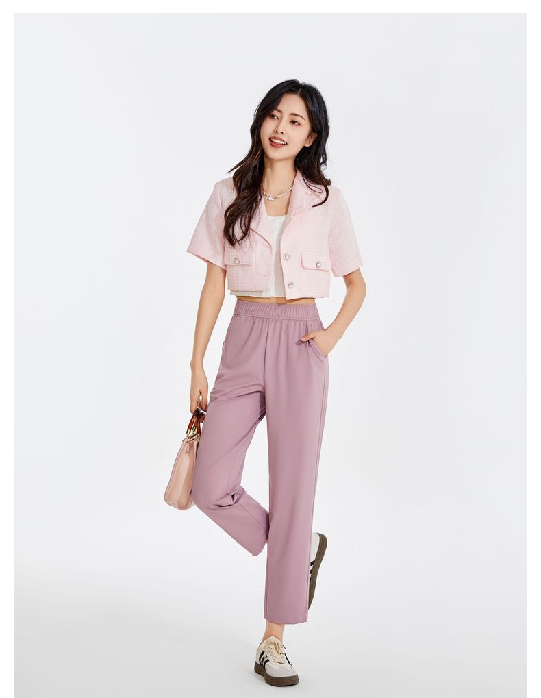 【面膜冰冰裤】夏女裤新款面膜防污防晒大码烟管九分休闲冰冰裤女详情40