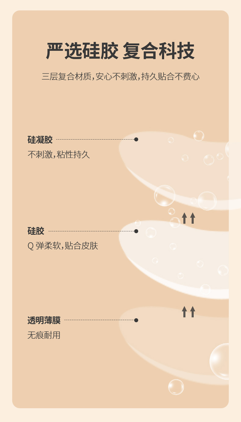 FaSoLa垫肩神器直角肩女士美肩隐形西装衣服硅胶海绵防溜肩塌肩详情9