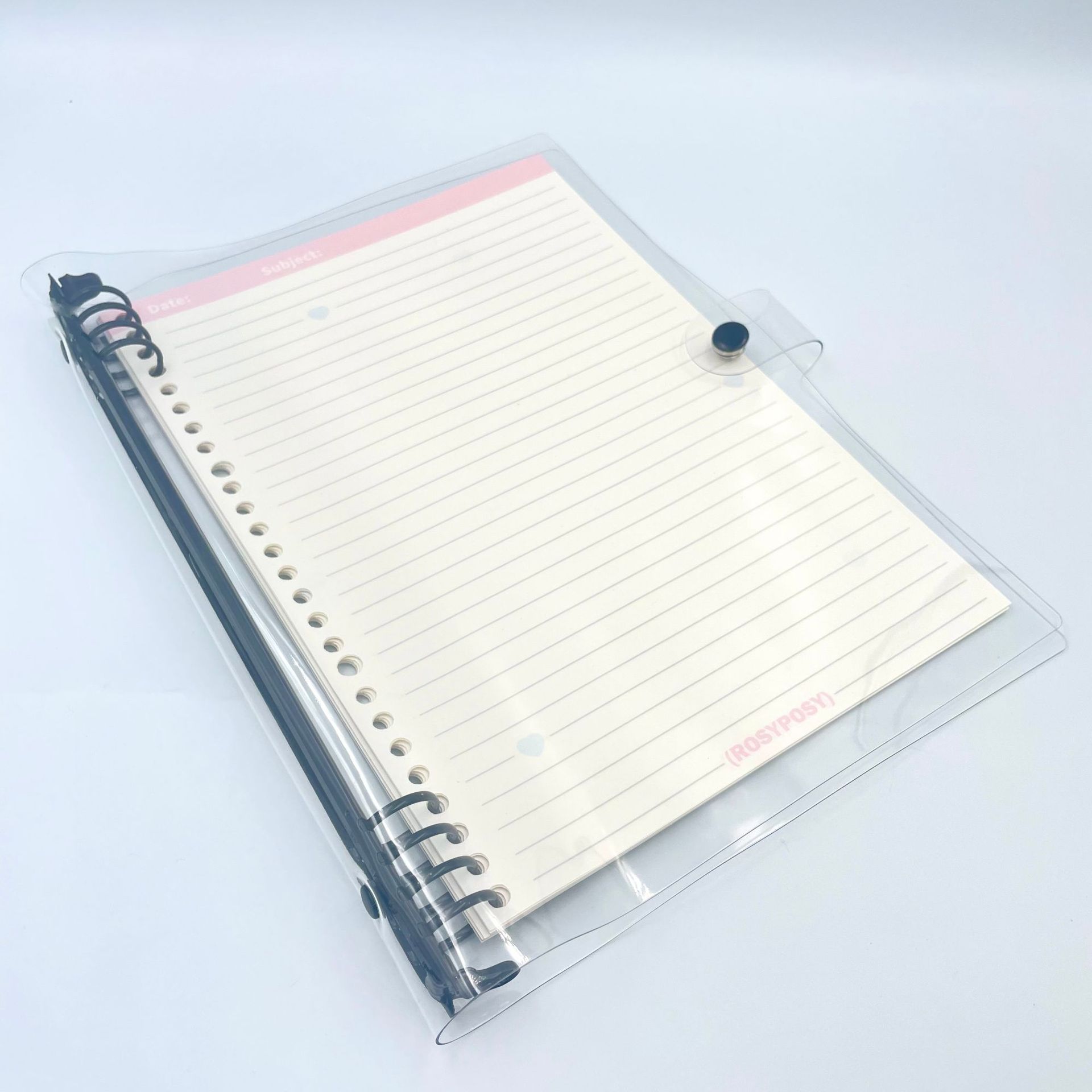 مجلد PVC الشفاف B5 مجلد يدوي بثمانية مجلدات بالألوان من مجلد اليد pic 8