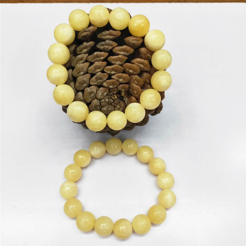 Wholesale of new type of natural beige jade bracelets, DIY beige jade bracelets, direct sales from the manufacturer of natural stone bracelets pic 6
