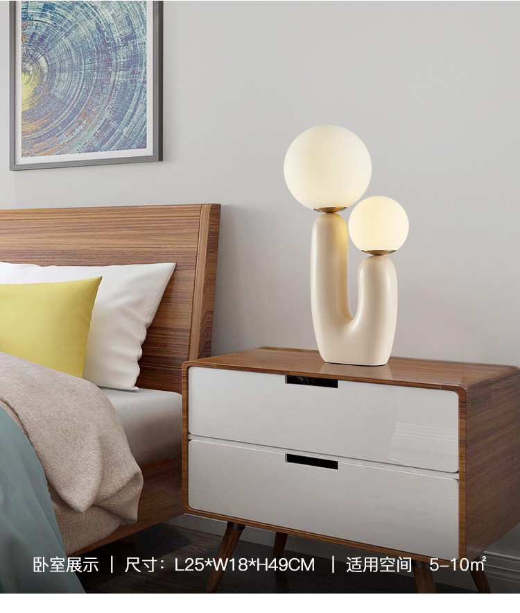 Nordic minimalist table lamp, personalized and light luxury bedside cartoon cute decoration, bedroom, study and living room LED table lamp pic 3