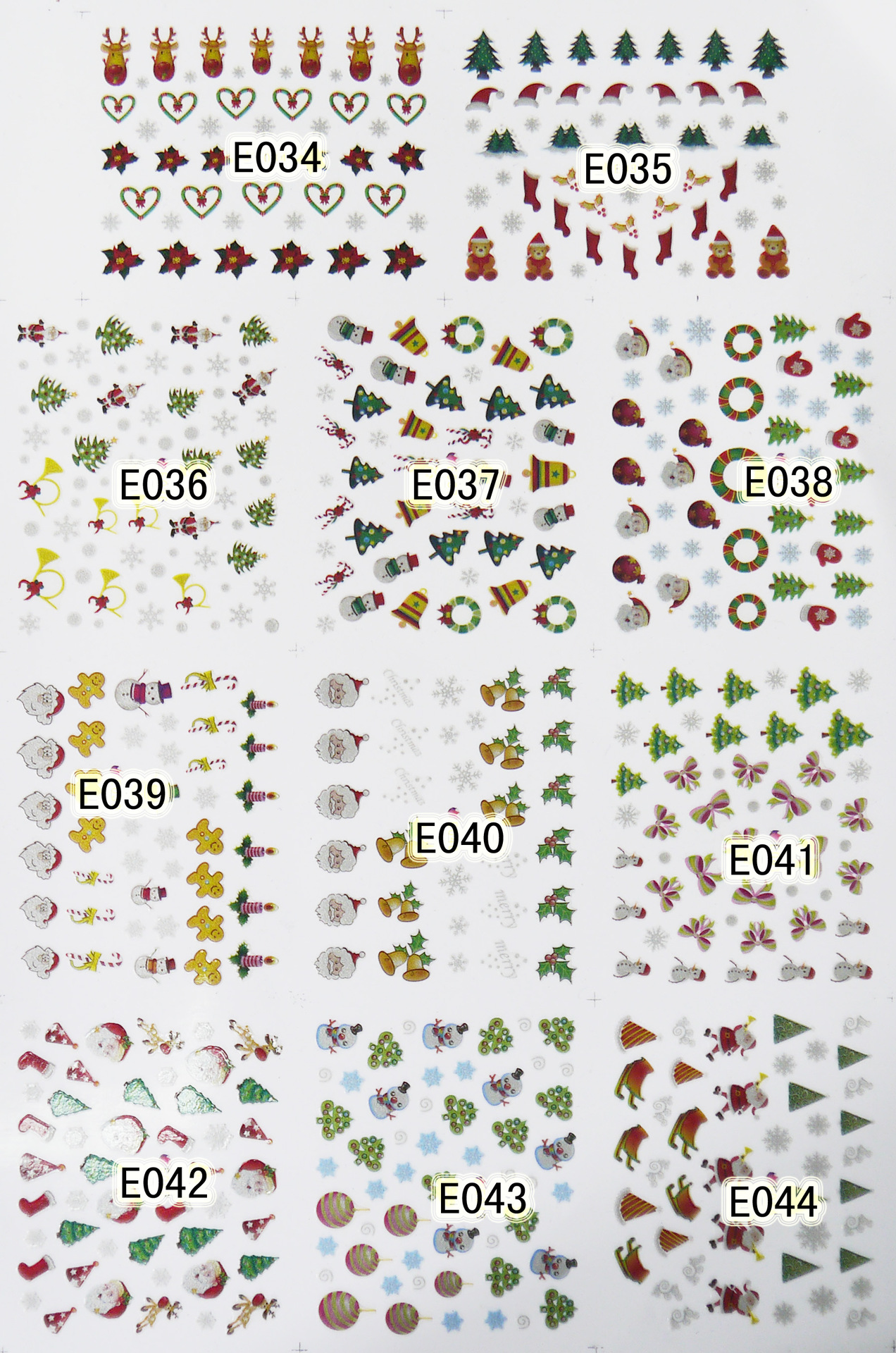 New Japanese and Korean 3D Halloween flower and plant nail stickers E001-159 large sheets pic 5