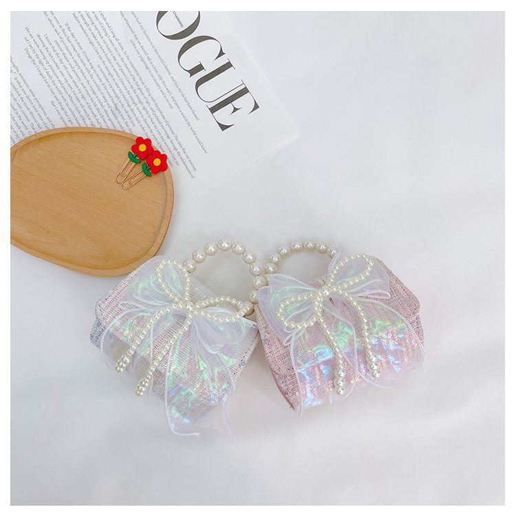 可爱女童斜挎包小香风时尚儿童手提斜背包包公主淑女珍珠包单肩包详情80