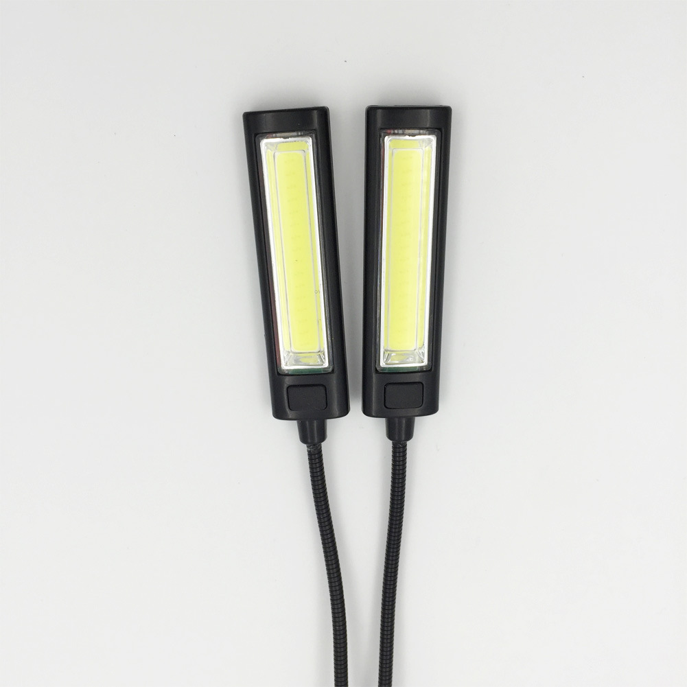 Dual-head book lamp with multi-angle adjustable battery type lighting pic 8