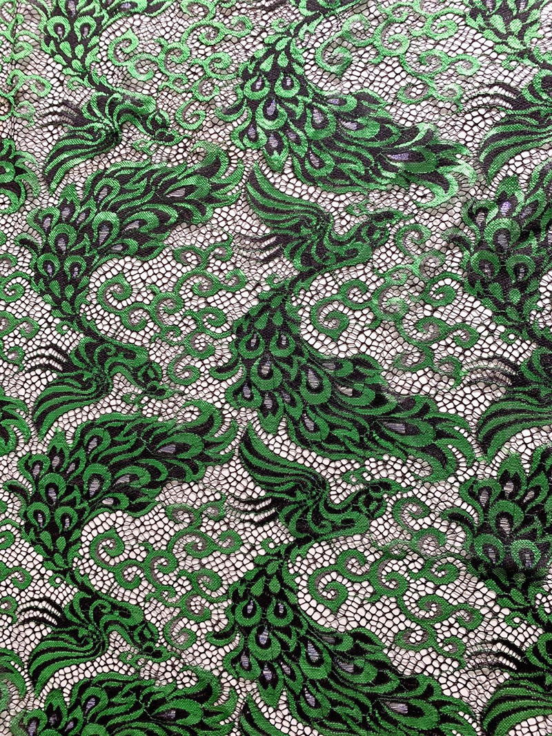 Wholesale of gold-colored phoenix lace fabric, phoenix skirts, wedding accessories, home window screens and tablecloths pic 10