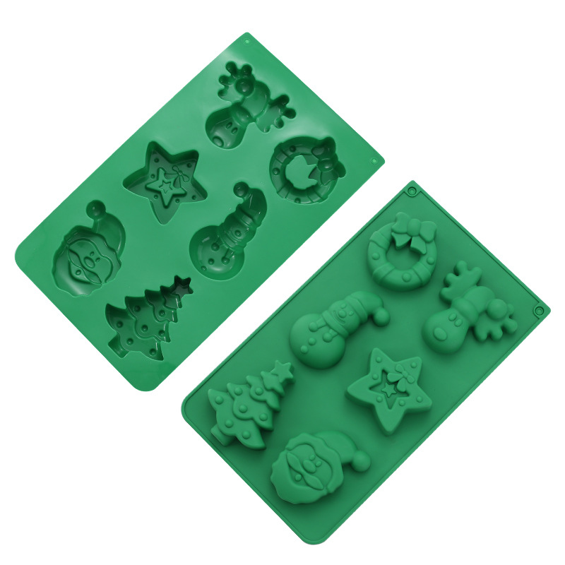 Cross-border Christmas molds, silicone molds, Christmas tree gingerbread man, snowflake Christmas molds, cookie and candy molds pic 17