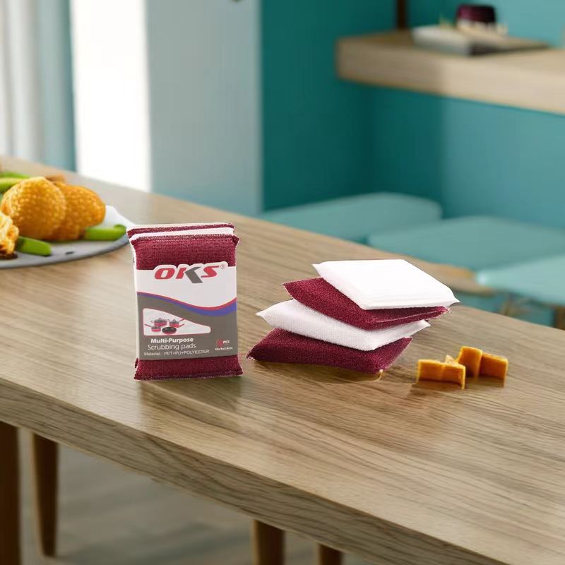 Kitchen cleaning sponge for scrubbing POTS and dishes with steel wire sponge block scrubbing King OKS pic 8