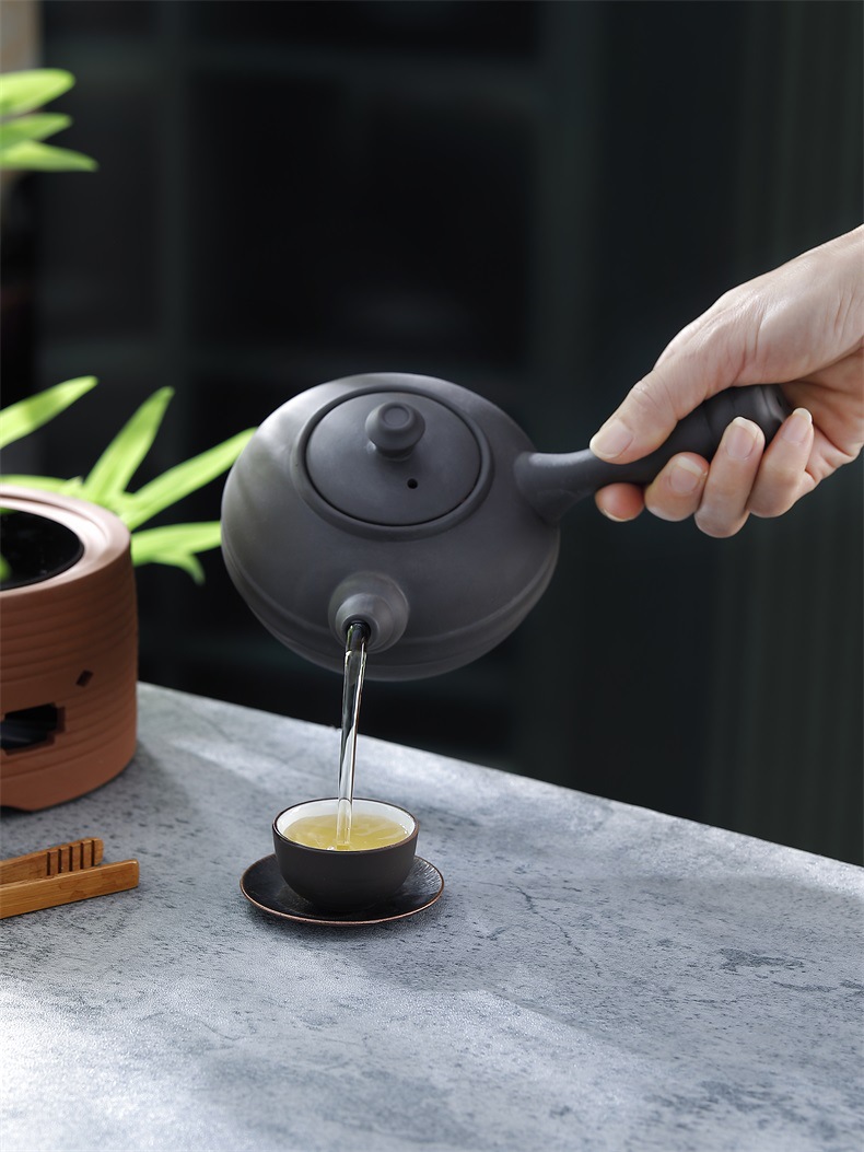Tea pot for roasting tea by the fire, large-capacity indoor charcoal roasting pot, electric ceramic stove, ceramic tea pot for boiling tea, outdoor tea pot for boiling tea pic 18