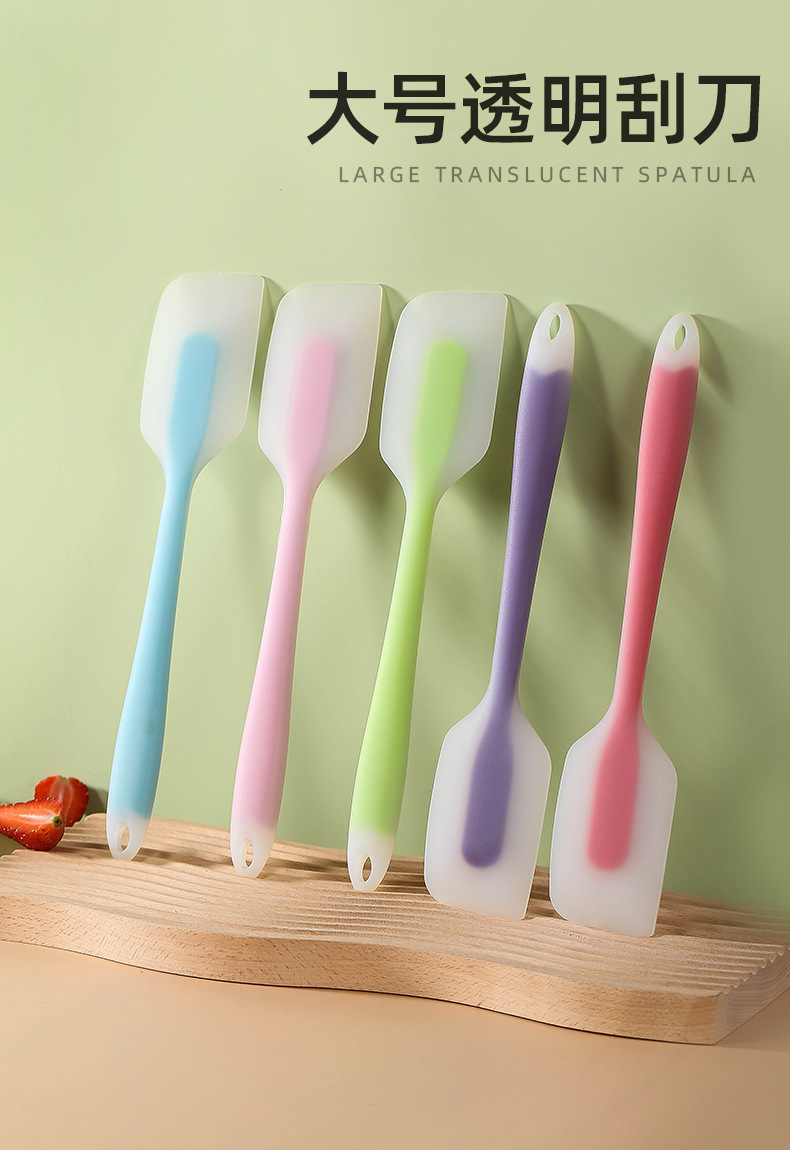 All-in-one semi-transparent silicone baking tool, cake spatula, cream spatula, large size pic 1