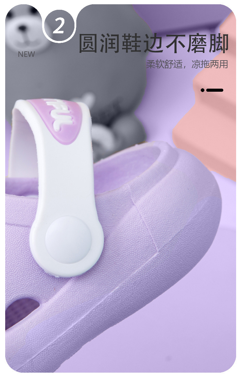 儿童拖鞋小童宝宝软底夏男童女童洞洞鞋防滑凉拖鞋小孩夏季批发 详情7