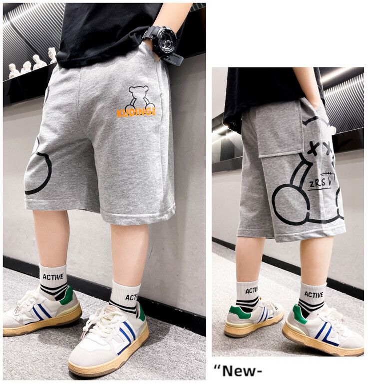 The 2022 new summer loose and stylish cotton capri shorts for boys are a trend of casual summer pants for middle-aged children pic 68