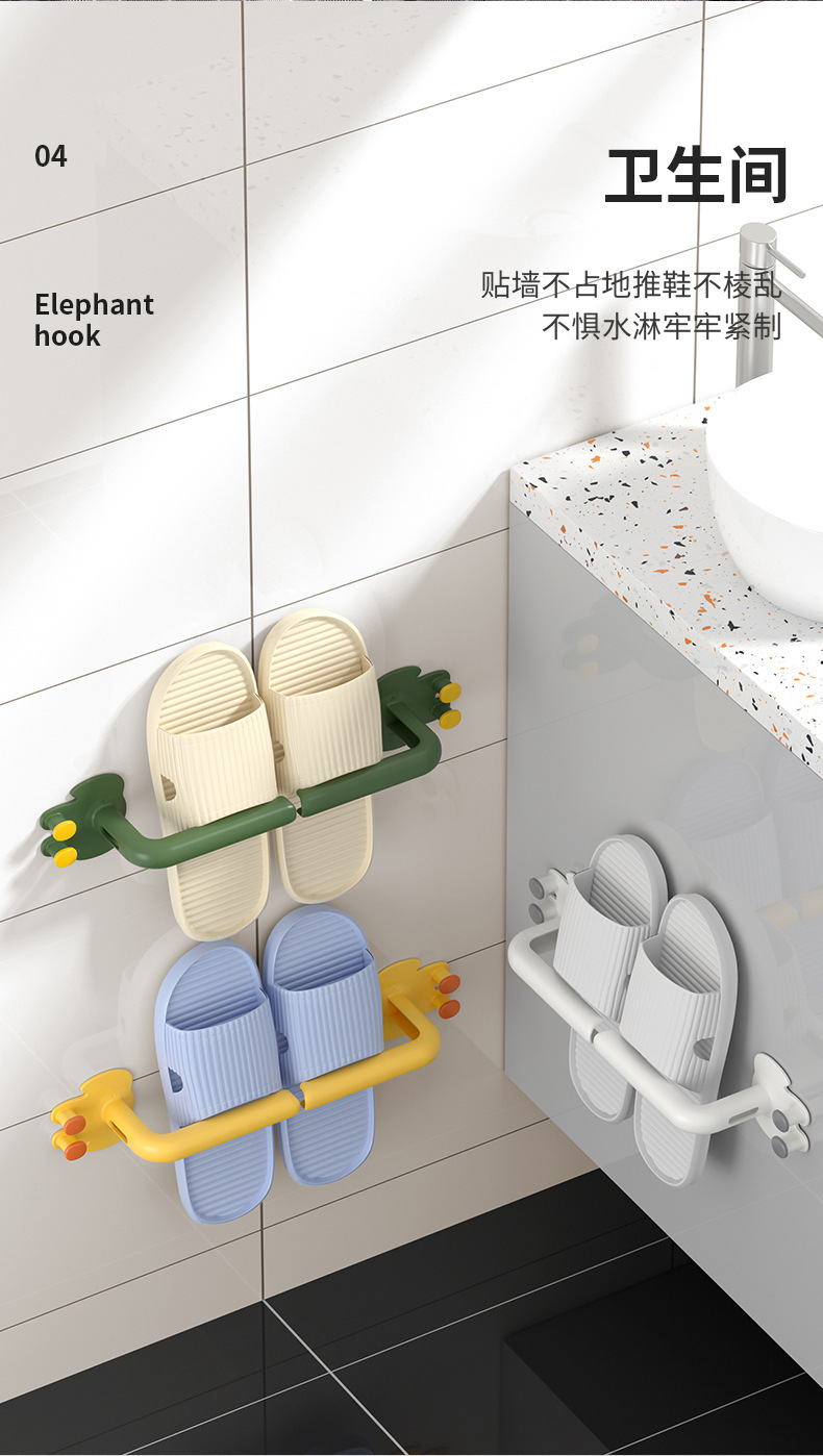 New creative Elephant L hook, no need for drilling, light luxury storage, strong load-bearing adhesive hook for home kitchen and bathroom pic 9