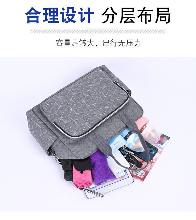 跨境时尚妈咪包女士单肩斜挎包妈妈大容量手提包待产包母婴包批发详情5