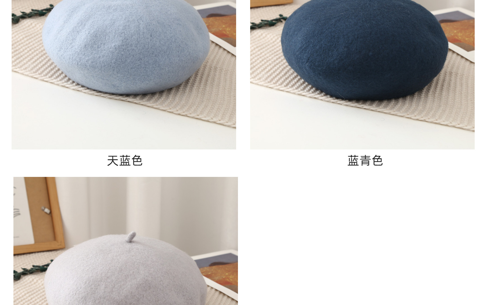 帽子女时尚秋冬羊毛贝雷帽韩国画家帽女生蓓蕾帽文艺百搭南瓜帽冬详情22