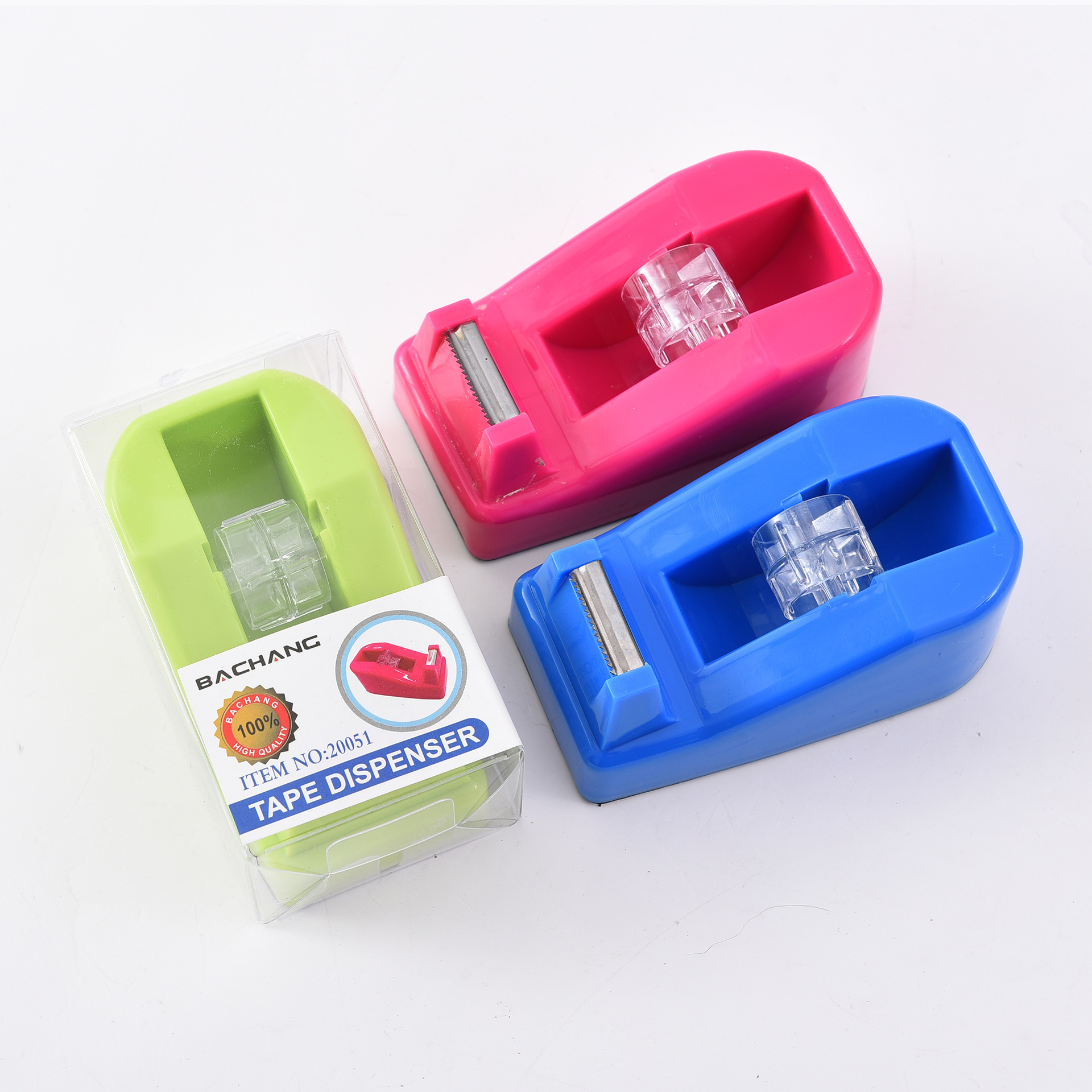 Factory direct supply of cross-border special 8051 color tape holder, small adhesive tape, office stationery, creative adhesive tape cutter pic 4