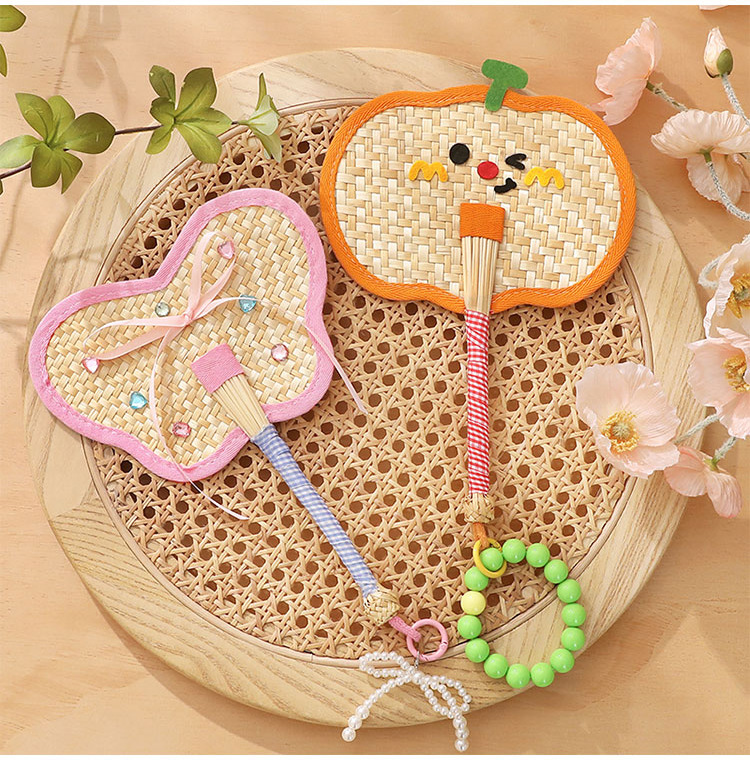 彩色蒲扇便携老式扇子夏天纯手工编织芭蕉扇拍照道具包包装饰挂件详情12