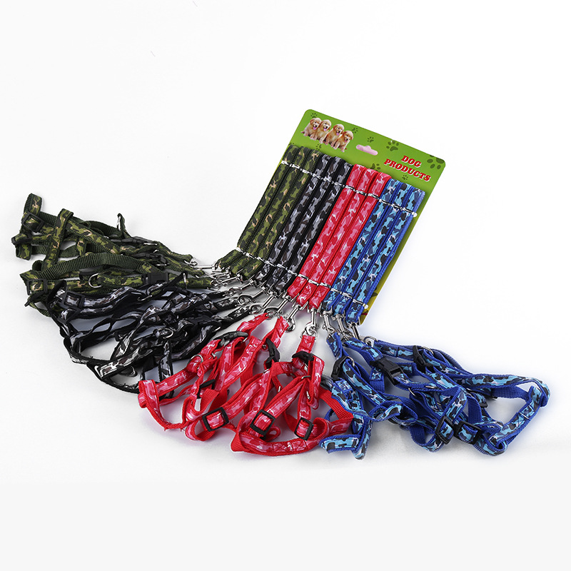 Camouflage dog leash, chest and back strap, comfortable and breathable, strong and durable dog chain manufacturer wholesale pic 15
