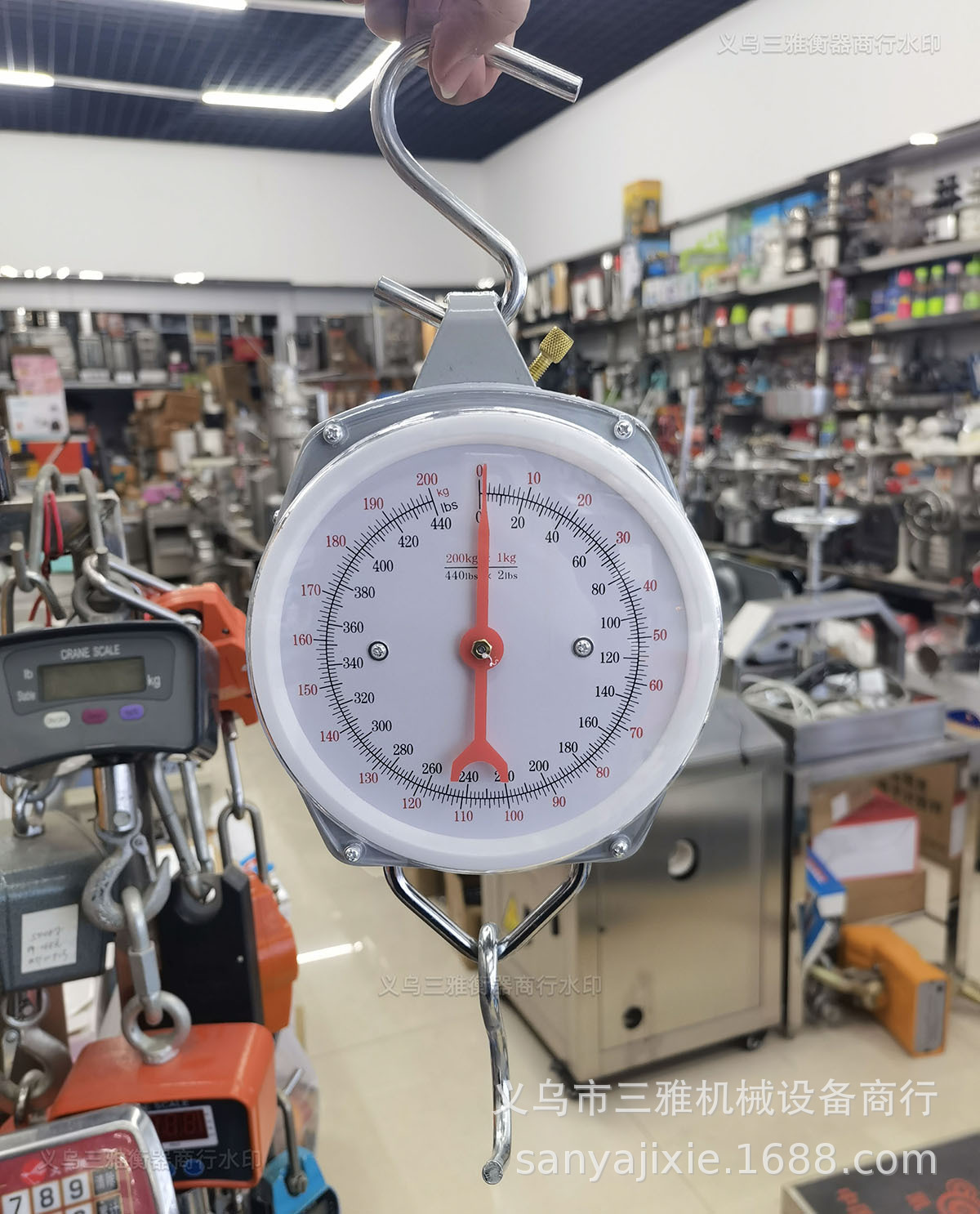 Commercial kilogram hanging scales, large mechanical pointer dial hook scales, 50 to 200kg spring scales for export pic 23