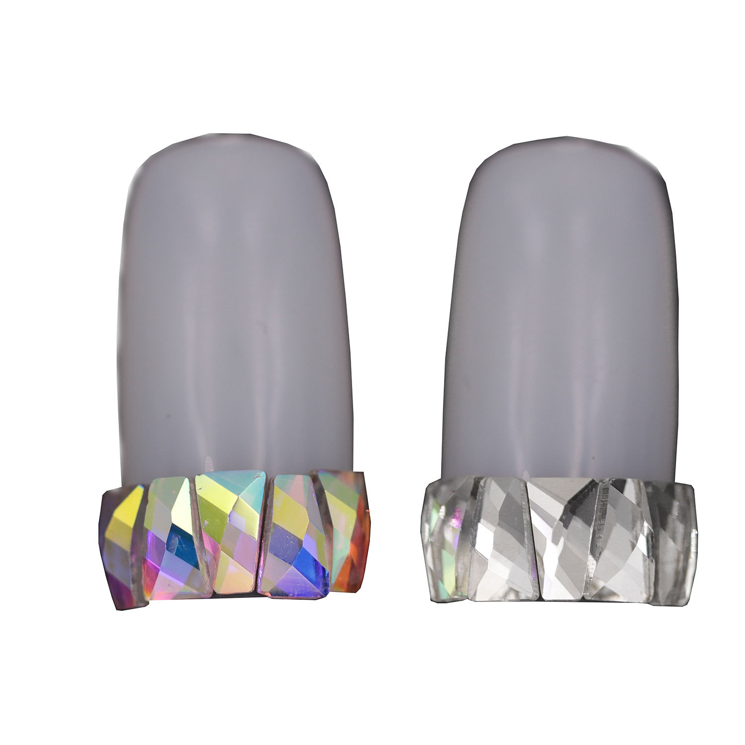 The super shiny and luxurious trapezoidal glass flat-bottomed fingertip diamond, rectangular diamond, and the popular nail art ladder diamond shanilak, the same style as Douyin pic 5
