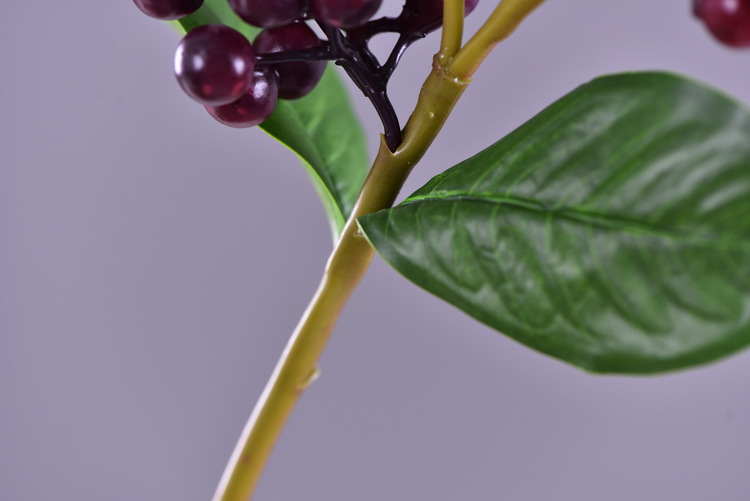 Wholesale of artificial small mountain fruit, wintergreen fruit, deep purple artificial berries, living room home soft decoration, and money fruit from the original factory pic 9