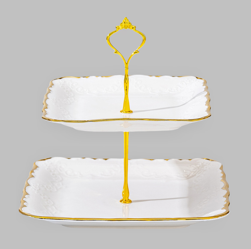 Wholesale of light luxury ceramic tableware sets, high-end gold-plated plates with gold edges pic 13