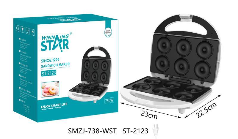 winning star multi-functional sandwich maker, toaster, baking breakfast maker and doughnut maker for both British and European standards pic 9