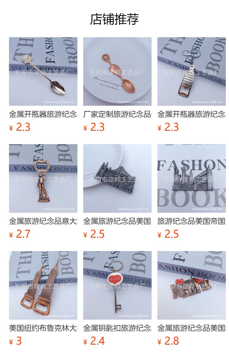 金属开瓶器旅游纪念品美国US挂件钥匙扣开瓶器锌合金勺子详情23