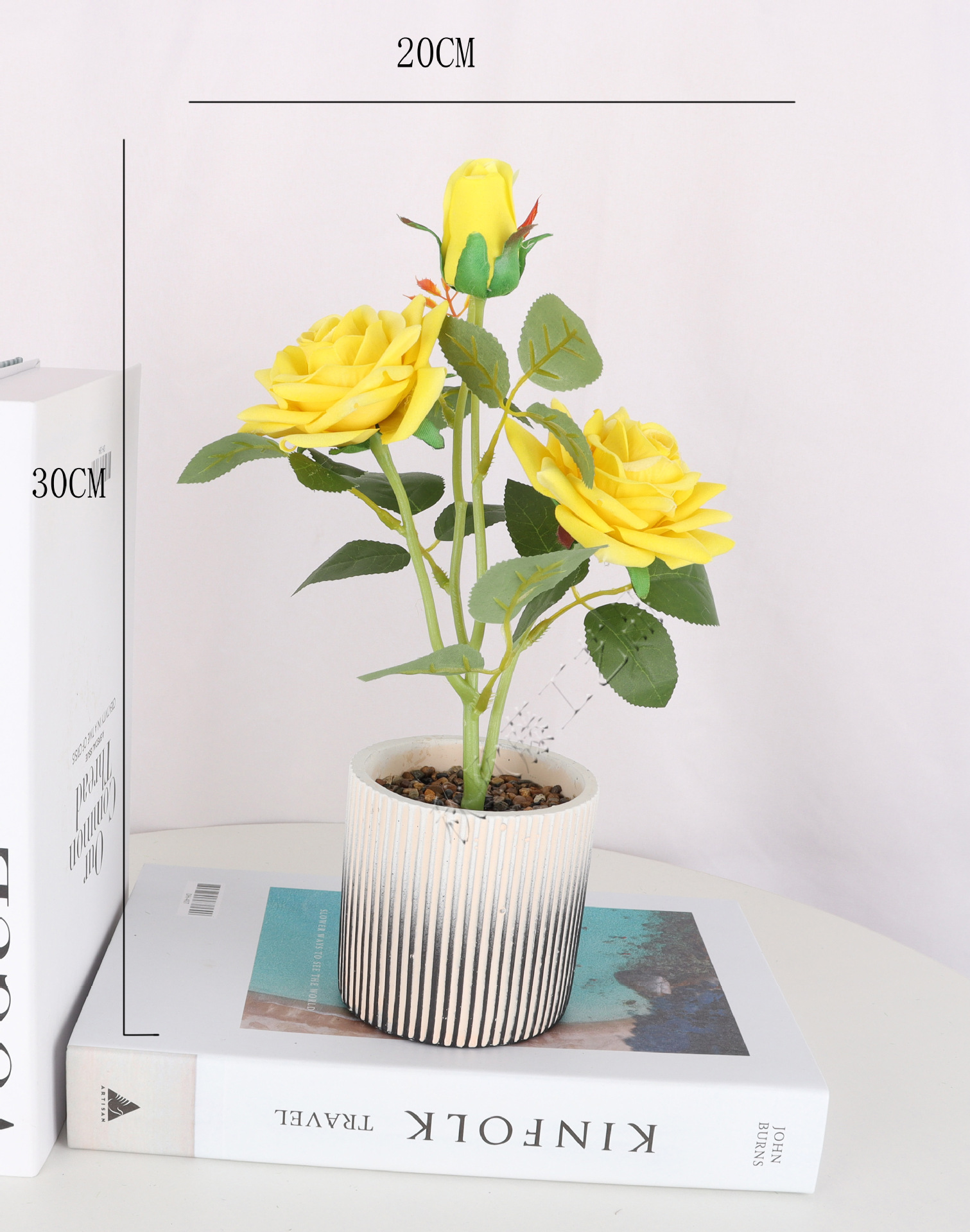 Artificial corner rose potted plants/artificial bonsai/artificial flower creative interior small ornaments/Amazon factory direct sales pic 4
