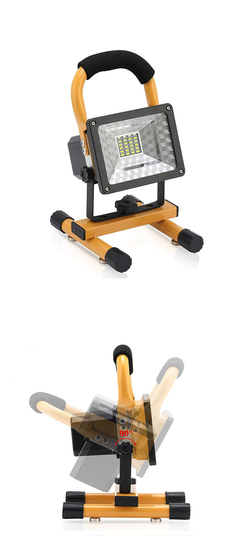 High-power floodlight charging LED construction site square lawn camping projection warning portable red and blue searchlight pic 4