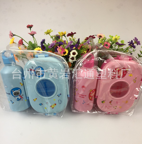 Customized 304 stainless steel lunch box for children without high-transparency preservation box, cartoon lunch box, portable preservation set 800ML pic 3