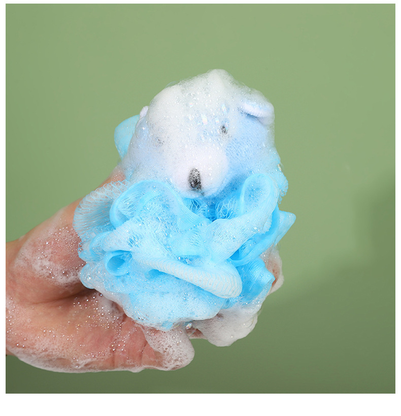 儿童沐浴球洗澡搓背沐浴擦卡通动物洗澡巾宝宝沐浴花洗澡玩具浴球详情17