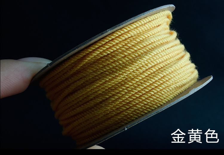 Hand-rolled cotton thread for cultural play, Tibetan-style hand-rolled cotton rope, passion seed, vajra Bodhi, cultural play cotton thread, tassel thread, colorful pic 47