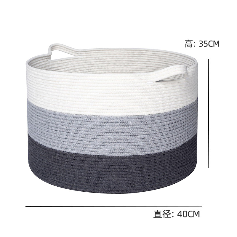 Cotton rope storage baskets, household items, cotton thread storage buckets, toys, sundries, dirty clothes storage baskets, multi-specification storage baskets pic 12
