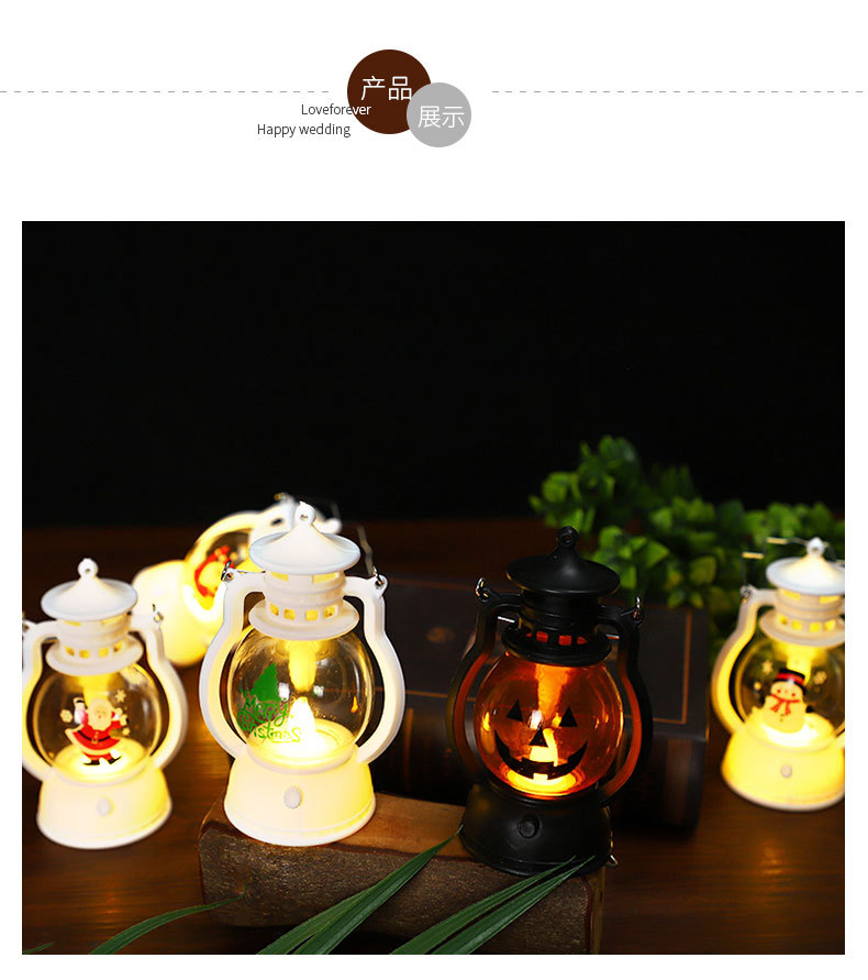 Christmas decorative wind lamps, portable led small oil lamps, illuminated horse lanterns, shopping mall decorations, gifts, scene arrangements, hanging ornaments pic 9