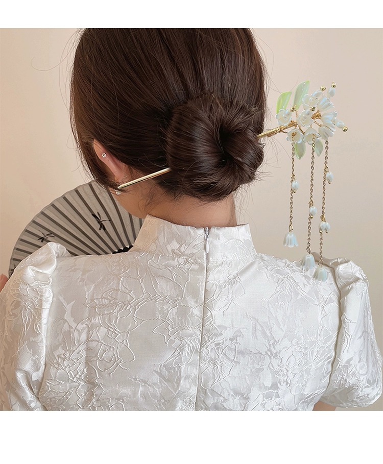 Chinese-style and trendy horse face dress accessories, hairpins, high-end feel, new Chinese-style temperament, hairpins at the back of the head, Chinese-style simple and elegant step shaking hair accessories pic 40