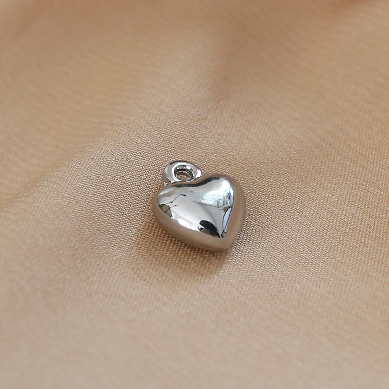 Simple style multi-specification three-dimensional smooth surface heart heart round ball pendant jewelry necklace earrings diy accessory materials pic 26