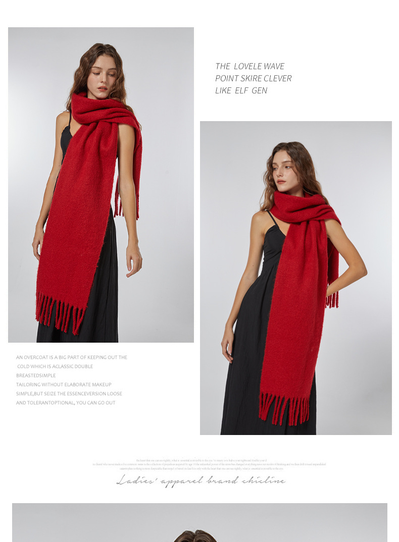 11色20%羊毛订纺纱线小众柔软温柔纯色羊毛围巾冬季防寒保暖围脖详情7