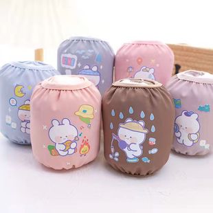 Cute warm hand sleeves for women, long work anti-dirt sleeves, student sleeves, winter two-in-one plush gloves sleeves pic 6