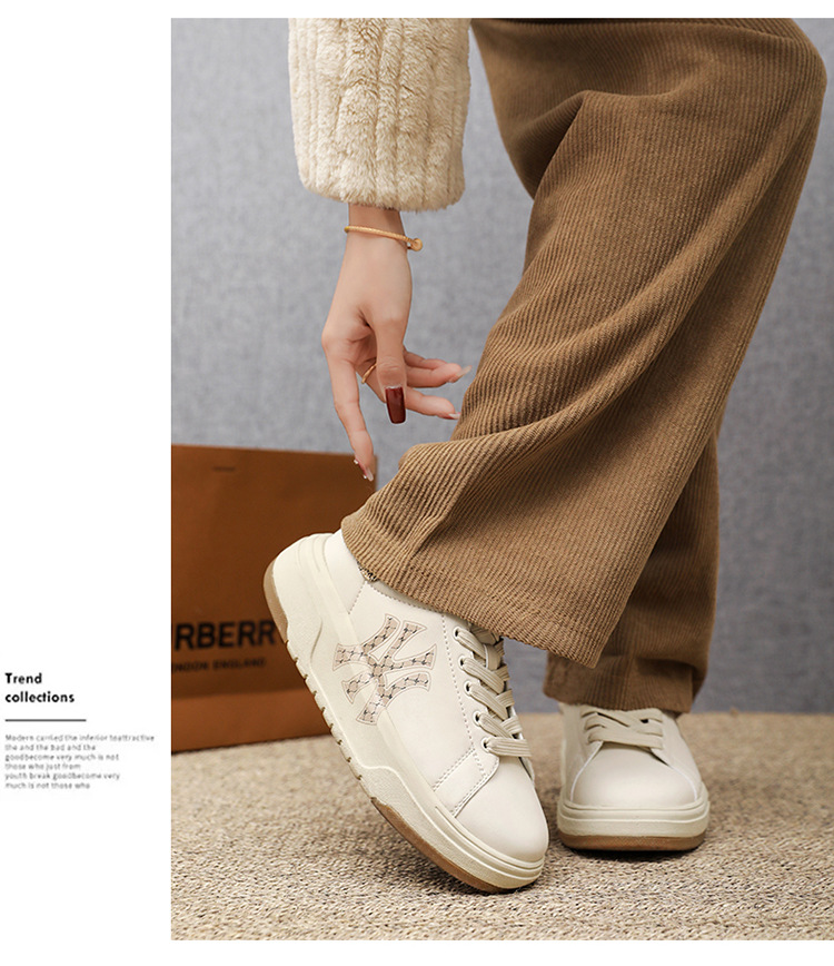 跨境小白鞋女款秋季高级感厚底轻便板鞋女百搭配裙子运动休闲鞋男详情13