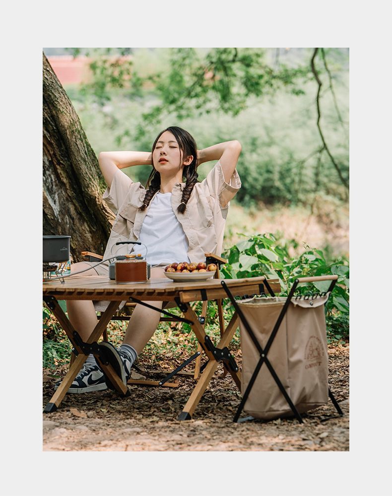 Outdoor folding garbage rack, camping trash can stand, portable simple fruit peel bin, park camping, picnic, self-driving pic 12