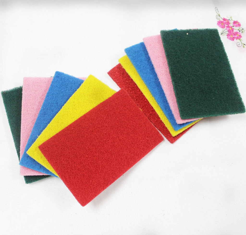 Yijie Baili colored sponge Scouring Pad 10-piece set, Jingbai Li dishwashing Agent Companion, highly efficient kitchen grease removal and cleaning cloth pic 3