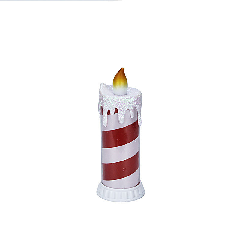Red LED electronic striped simulation teardrop candle Christmas candle pic 9