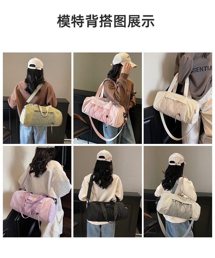 新款干湿分离游泳健身包大容量短途旅行行李包瑜伽斜挎包游玩出行旅行箱详情11