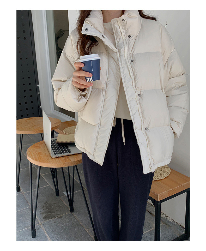TG90% White duck down thickened down jacket for Women 2021 Winter New stand-up Collar Coat 15580(same style as 13519) pic 9