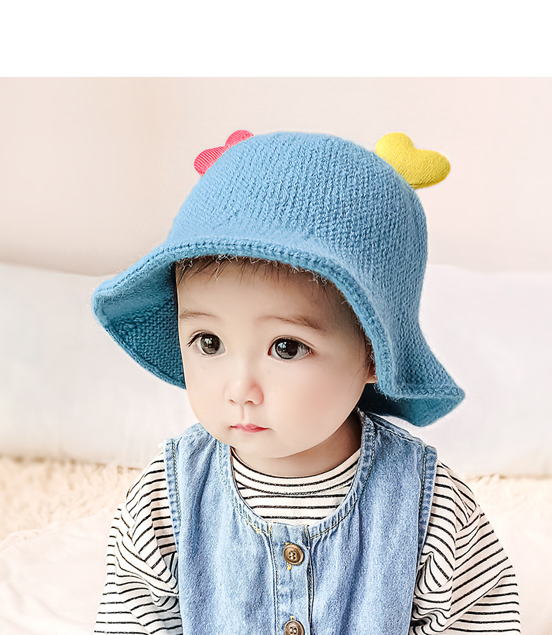 婴儿宝宝帽子防飞沫防护帽秋冬季毛线男童女童儿童隔离遮脸面罩冬详情9