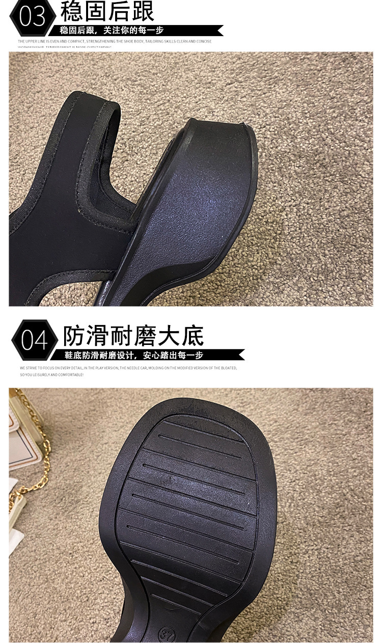 网红露趾休闲凉鞋女厚底2024年夏季新款欧洲站运动百搭小众罗马鞋详情4