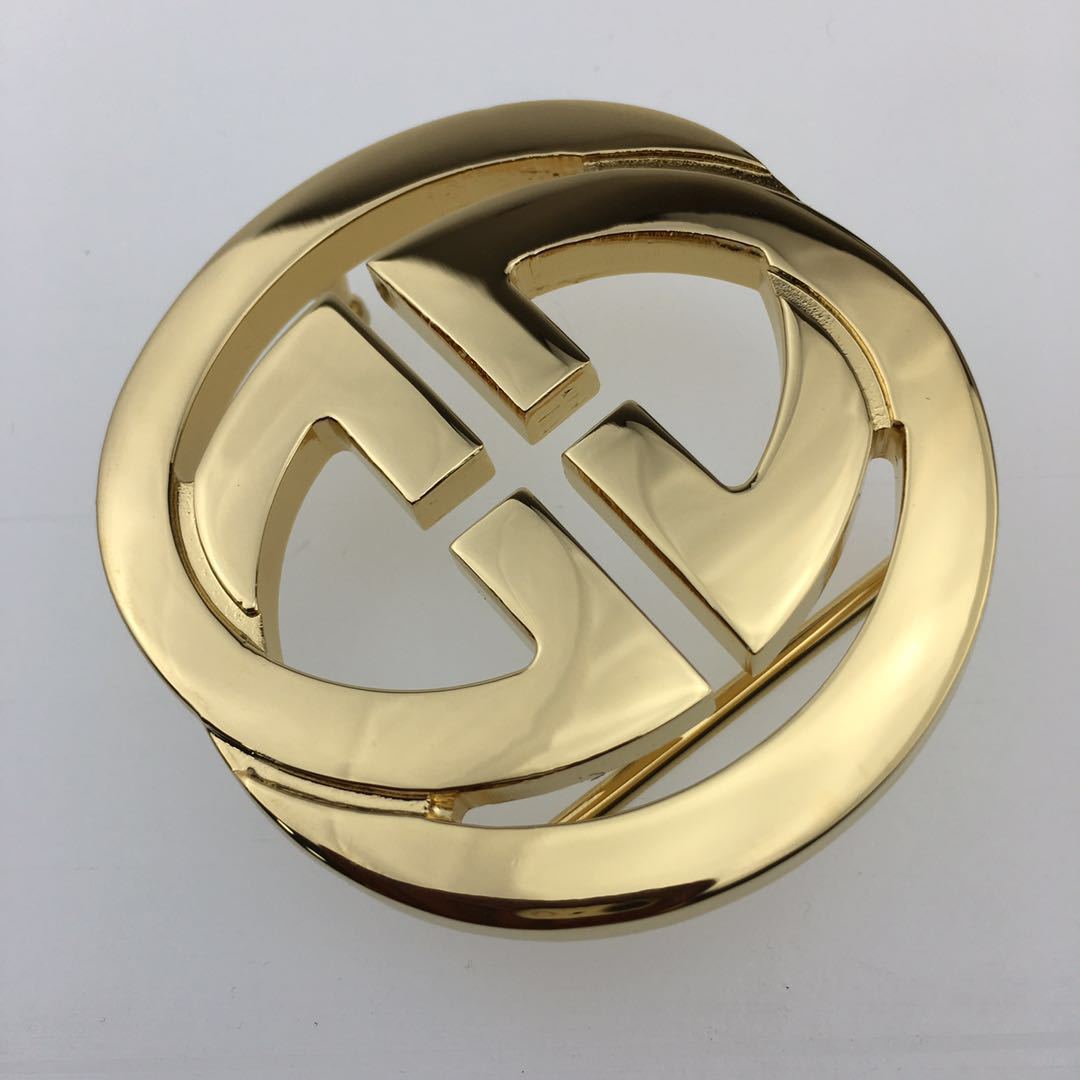 Pure copper double G belt buckle, pure copper leather belt buckle, high-end premium belt buckle factory wholesale pic 2