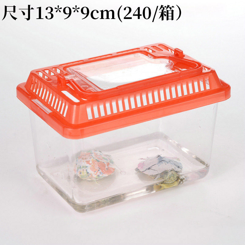 Wholesale of large, medium and small-sized portable plastic goldfish tanks, transparent turtle tanks, reptile pet breeding and transportation boxes from manufacturers pic 12